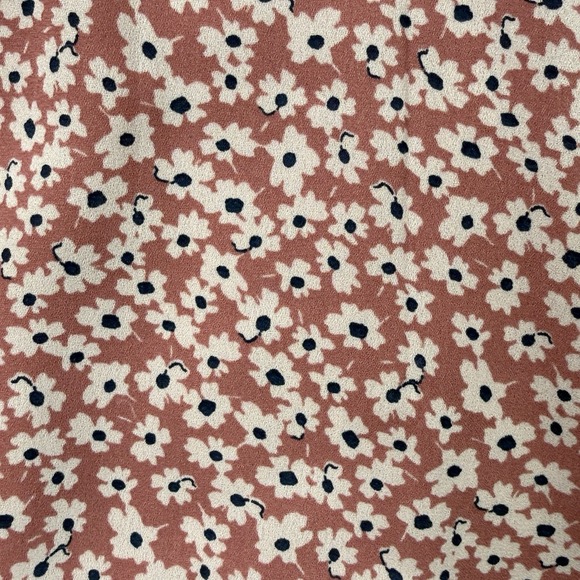 Abercrombie & Fitch Floral Mini Dress L Pink White Ditsy Ruffle‎ Hem - Picture 5 of 11